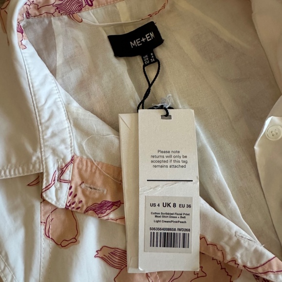 ME+EM floral print maxi dress and belt, size US 4 - Picture 2 of 3